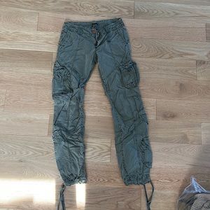 Rugby Ralph Lauren straight leg cargo multi pocket low rise sz 2